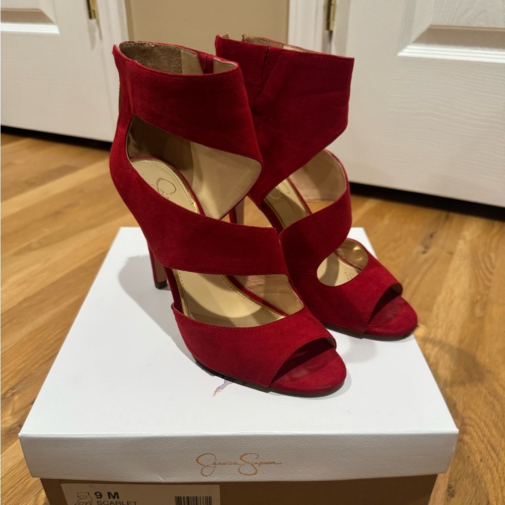 Jessica Simpson Eleya Scarlet Red Heels Holiday Party